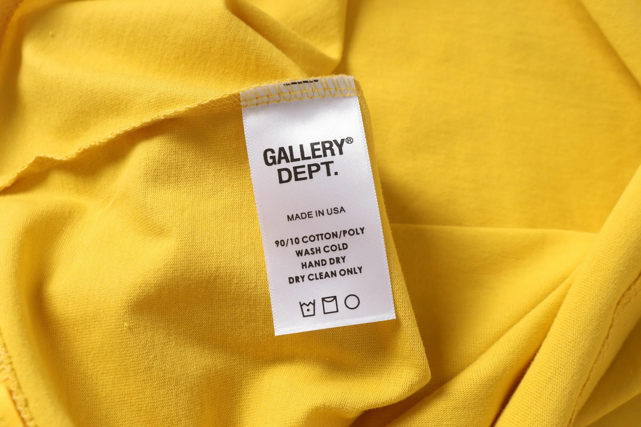 GALLERY.DEPT new summer short-sleeved model number: D3309P104 color: black yellow code number: S M L XL